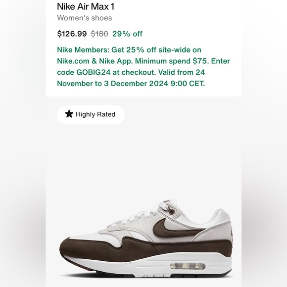 BRAND NEW Nike Air Max 1 - Picture 7 of 7